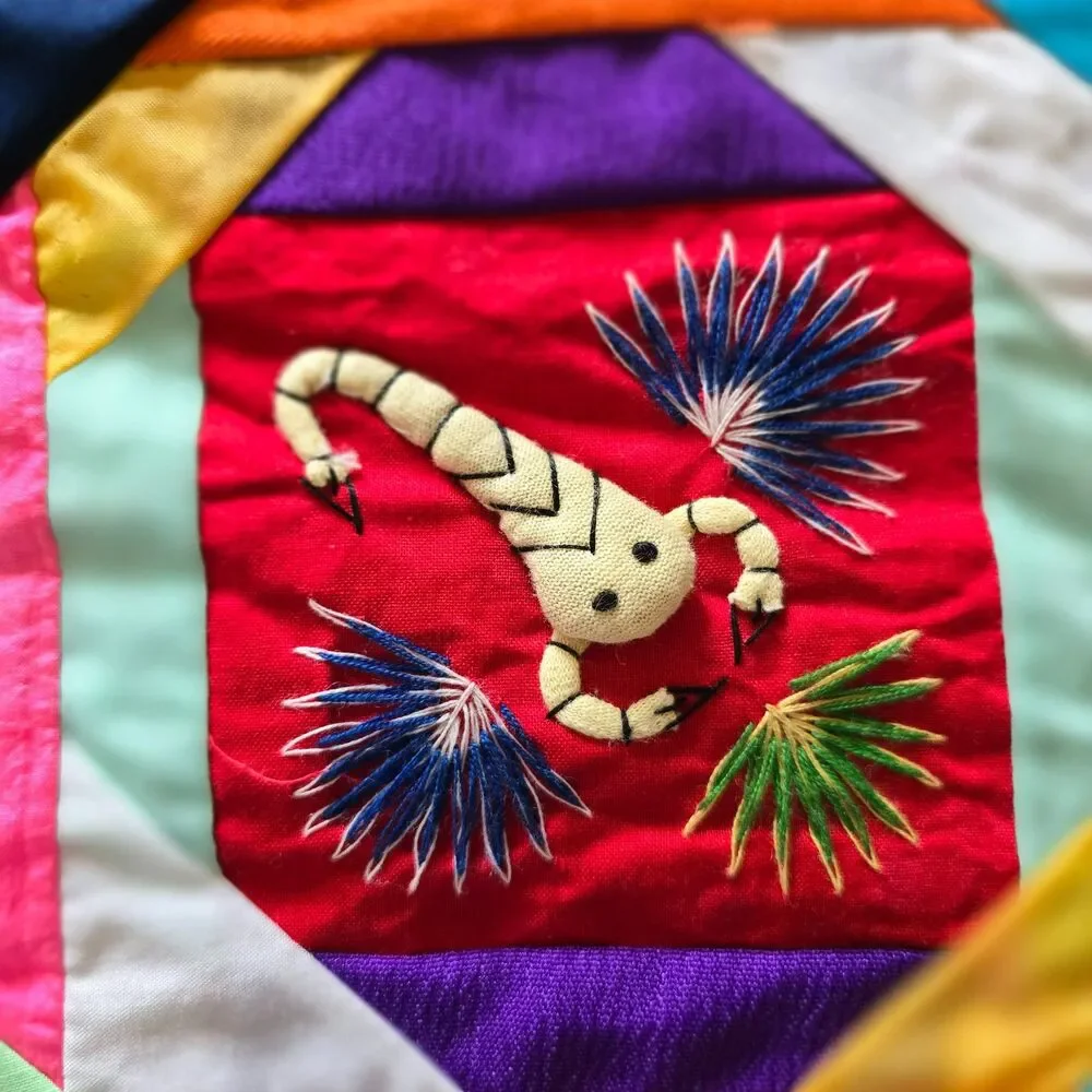 Vintage bai jia bei – a “one hundred families quilt” from Northern China.